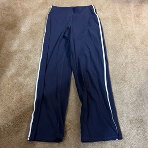 NWT. WILO Navy Blue Track Pants with White Stripe